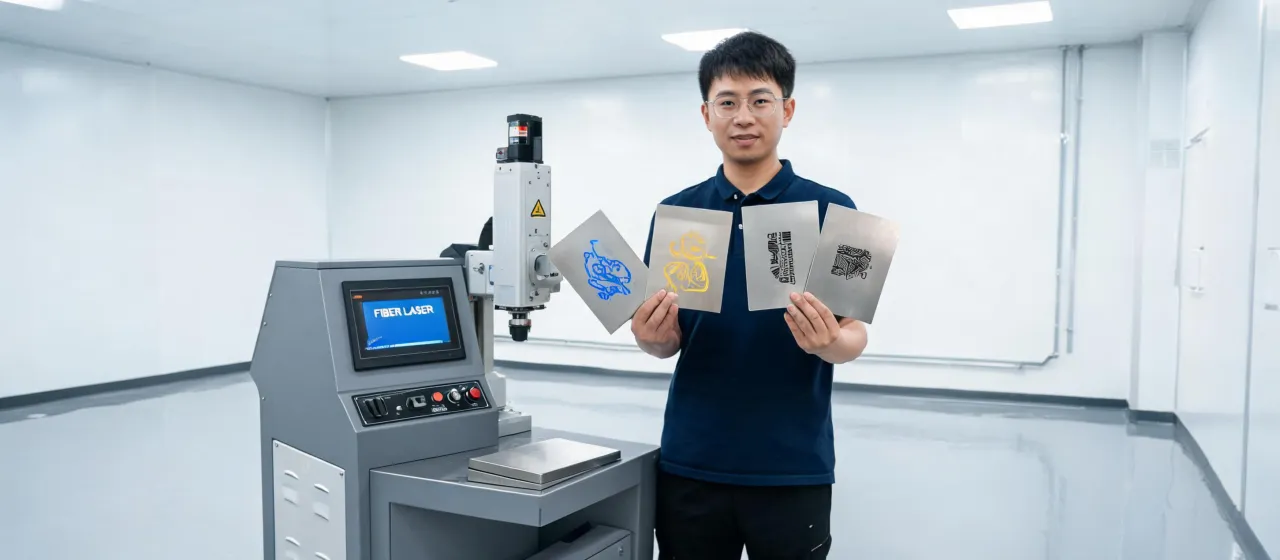 Laser integrator reviewing stainless sample marks